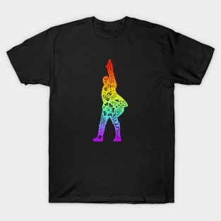 Hamilton Silhouette Rainbow Zentangle T-Shirt